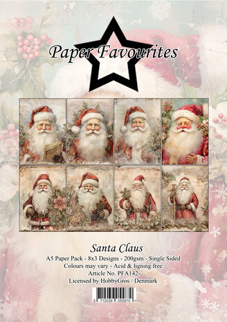 Paper Favourites Santa Claus A5 Paper Pack (PFA142)
