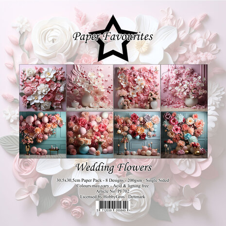 Paper Favourites Wedding Flowers 12x12 Inch Paper Pack (PF702) Paper Favourites Wedding Flowers 12x12 Inch Paper Pack (PF702)