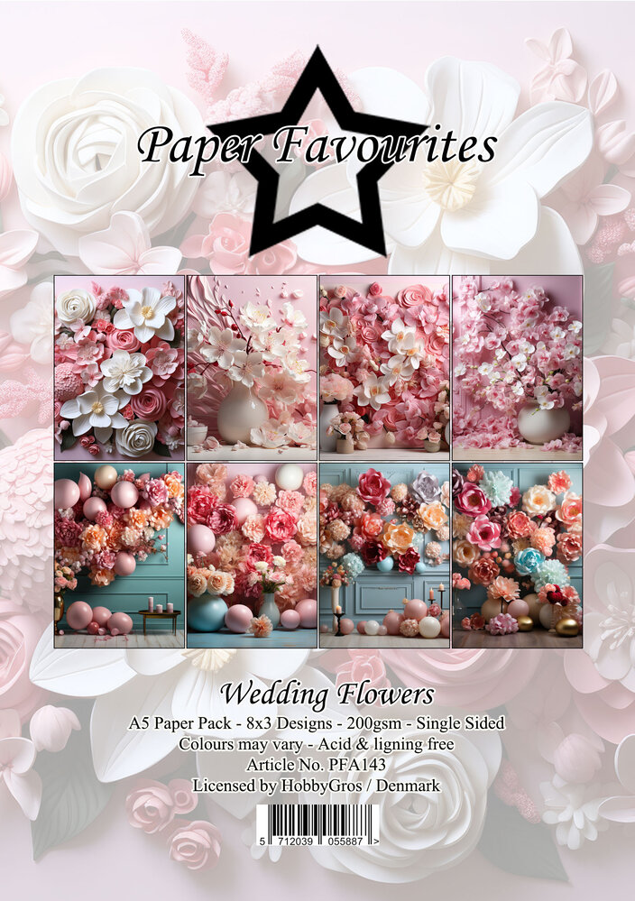 Paper Favourites Wedding Flowers A5 Paper Pack (PFA143)