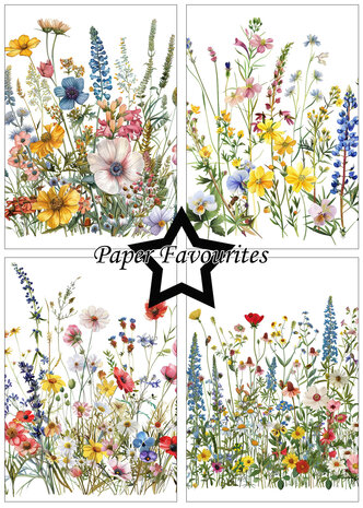 Paper Favourites Wild Flowers A5 Paper Pack (PFA144)