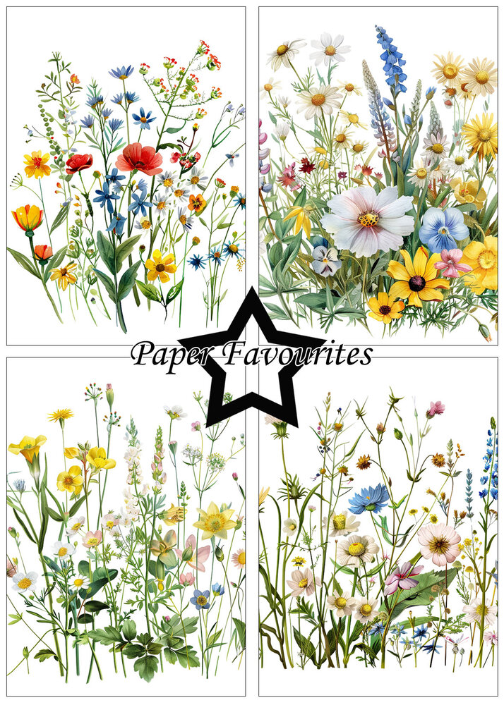 Paper Favourites Wild Flowers A5 Paper Pack (PFA144)