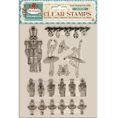 Stamperia The Nutcracker Clear Stamps Ballet and Soldiers (WTK199) Stamperia The Nutcracker Clear Stamps Ballet and Soldiers (WTK199)