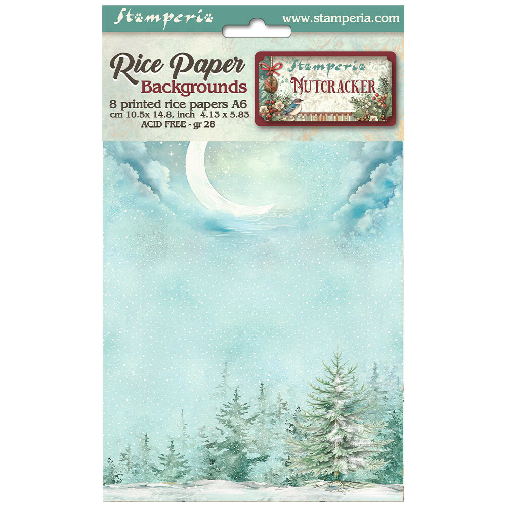 Stamperia The Nutcracker A6 Rice Paper Backgrounds (8pcs) (DFSAK6027) (DISCONTINUED) Stamperia The Nutcracker A6 Rice Paper Backgrounds (8pcs) (DFSAK6027) (DISCONTINUED)
