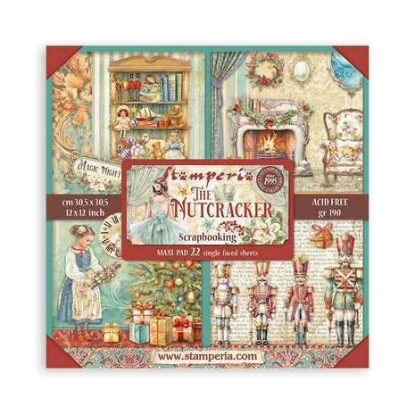 Stamperia The Nutcracker 12x12 Inch Paper Pack Maxi (Single Face) (SBBXLB16)