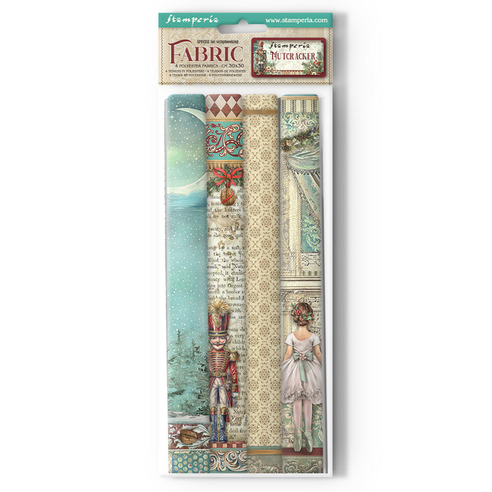 Stamperia The Nutcracker 12x12 Inch Fabric Sheets (4pcs) (SBPLT33) (DISCONTINUED) Stamperia The Nutcracker 12x12 Inch Fabric Sheets (4pcs) (SBPLT33) (DISCONTINUED)