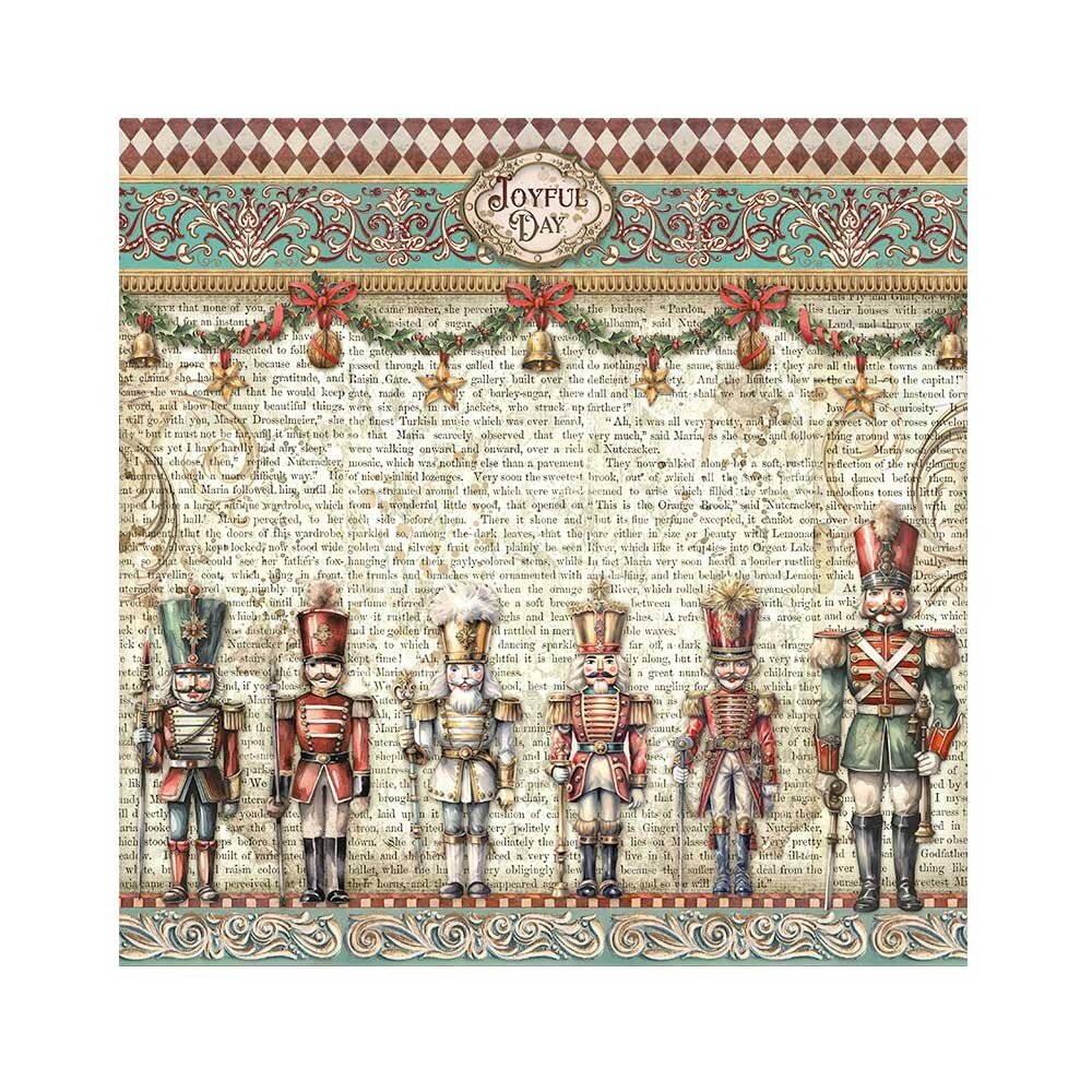 Stamperia The Nutcracker 12x12 Inch Fabric Sheets (4pcs) (SBPLT33) (DISCONTINUED) Stamperia The Nutcracker 12x12 Inch Fabric Sheets (4pcs) (SBPLT33) (DISCONTINUED)