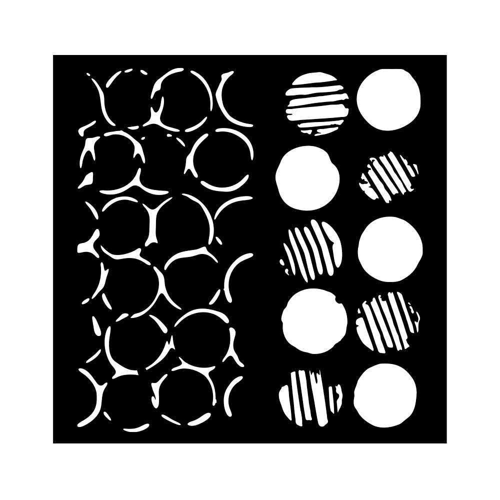 Stamperia The Nutcracker Thick Stencil 18x18cm Double Texture Dots (KSTDQ109)