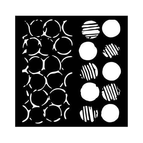 Stamperia The Nutcracker Thick Stencil 18x18cm Double Texture Dots (KSTDQ109)
