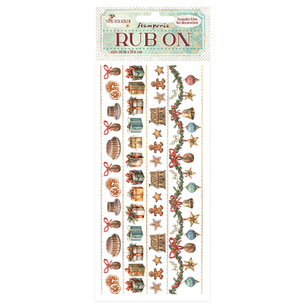 Stamperia The Nutcracker Rub-On 4x8,5 Inch Stripes (DFLRB109) (DISCONTINUED) Stamperia The Nutcracker Rub-On 4x8,5 Inch Stripes (DFLRB109) (DISCONTINUED)
