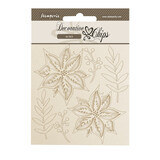 Stamperia The Nutcracker Decorative Chips Poinsettia (SCB230) Stamperia The Nutcracker Decorative Chips Poinsettia (SCB230)