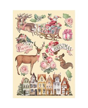 Stamperia Pink Christmas Colored Wooden Shape A5 (KLSP169)