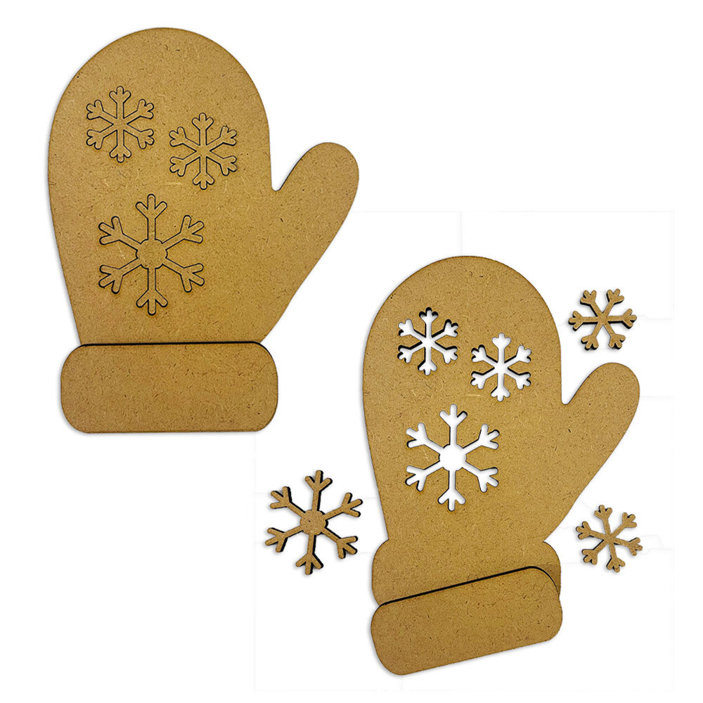 Stamperia MDF Crafty Shapes Blanks Gloves and Snowflakes (KLSM12) (DISCONTINUED) Stamperia MDF Crafty Shapes Blanks Gloves and Snowflakes (KLSM12) (DISCONTINUED)