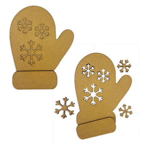 Stamperia MDF Crafty Shapes Blanks Gloves and Snowflakes (KLSM12) (DISCONTINUED) Stamperia MDF Crafty Shapes Blanks Gloves and Snowflakes (KLSM12) (DISCONTINUED)