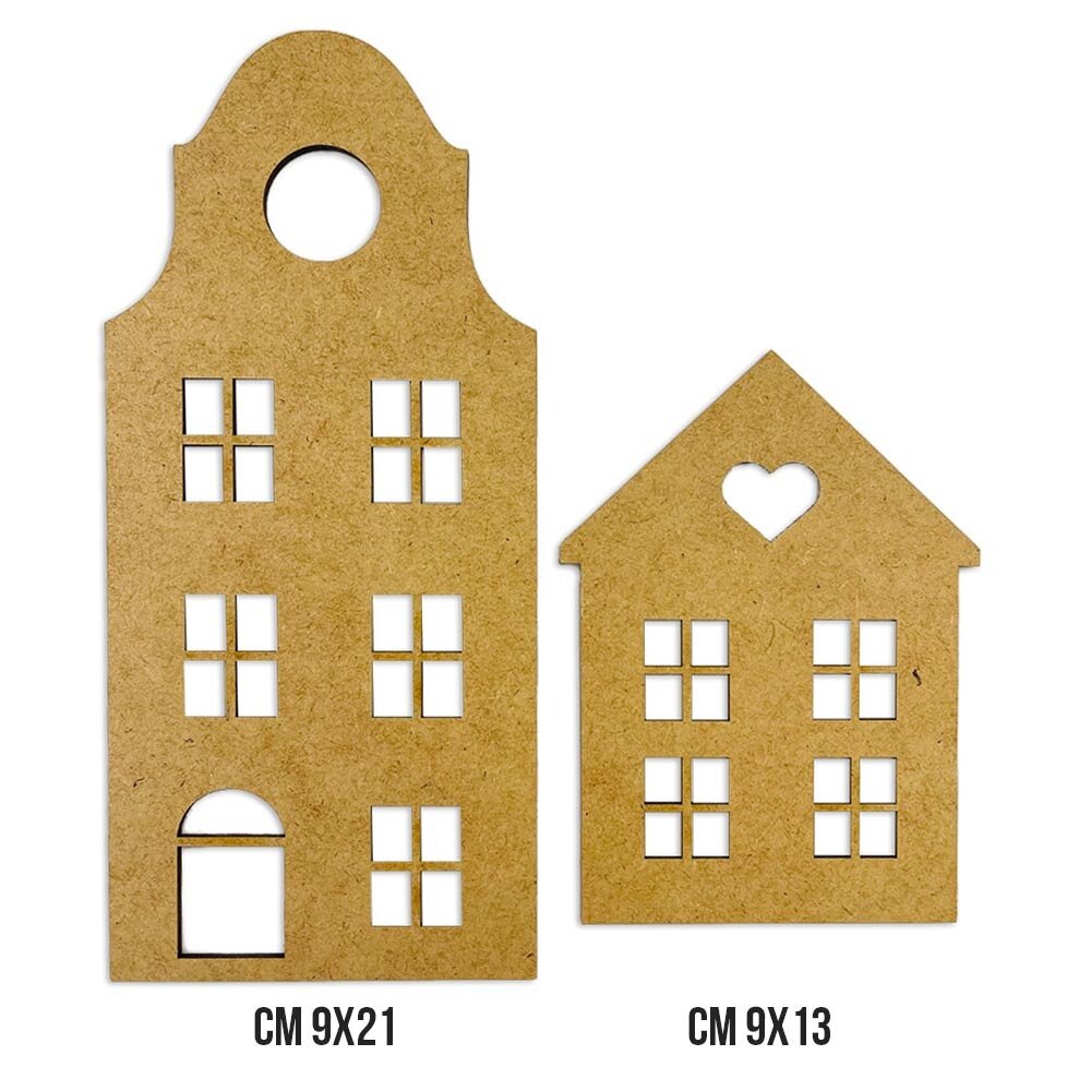 Stamperia MDF Crafty Shapes Blanks Houses (KLSM10) Stamperia MDF Crafty Shapes Blanks Houses (KLSM10)