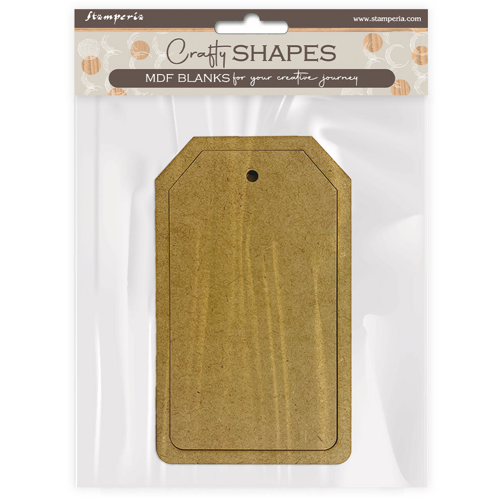 Stamperia MDF Crafty Shapes Blanks Rectangular Tag (KLSM21) Stamperia MDF Crafty Shapes Blanks Rectangular Tag (KLSM21)