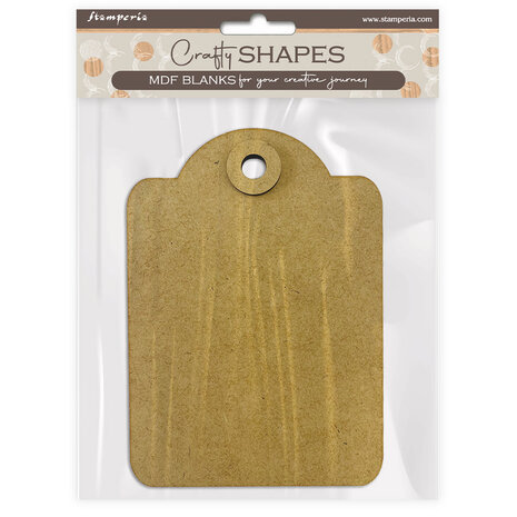 Stamperia MDF Crafty Shapes Blanks Rounded Tag (KLSM16)