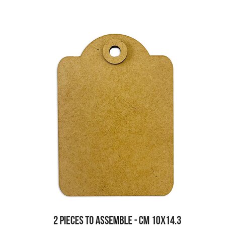 Stamperia MDF Crafty Shapes Blanks Rounded Tag (KLSM16)