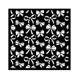 Stamperia Classic Christmas Thick Stencil 18x18cm Ribbons Pattern (KSTDQ113)