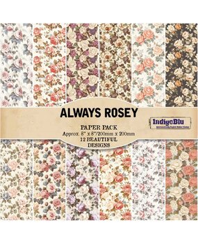 IndigoBlu Always Rosey 8x8 Inch Paper Book (IND1199)