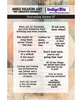 IndigoBlu Journal Quotes A6 Rubber Stamps (IND1280)