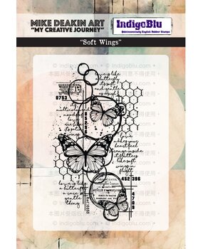IndigoBlu Soft Wings A6 Rubber Stamps (IND1281)
