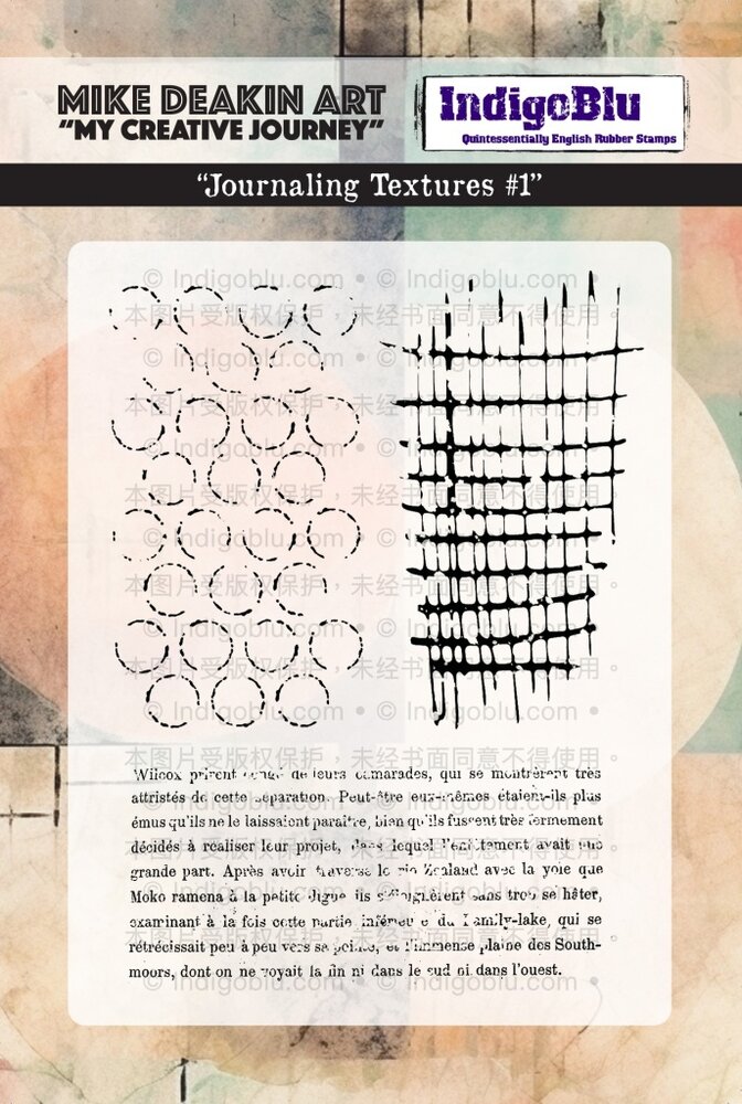 IndigoBlu Textures A6 Rubber Stamps (IND1282) IndigoBlu Textures A6 Rubber Stamps (IND1282)