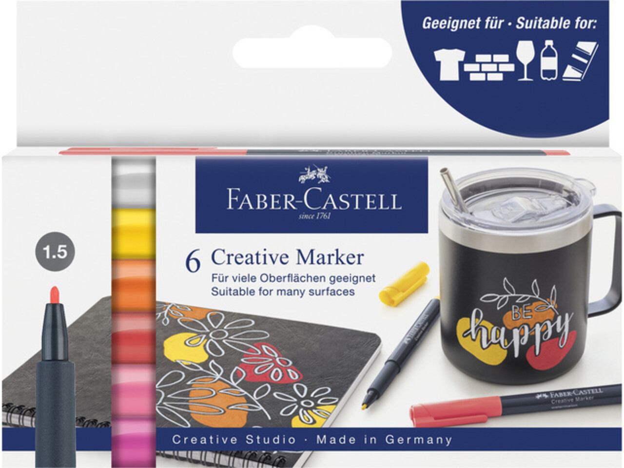 Faber Castell Creative Marker Summer Breeze Set 1.5mm (6pcs) (FC-160705)