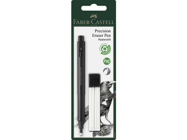 Faber Castell Precision Eraser Pen (inc. Refill Erasers) (FC-185610) Faber Castell Precision Eraser Pen (inc. Refill Erasers) (FC-185610)