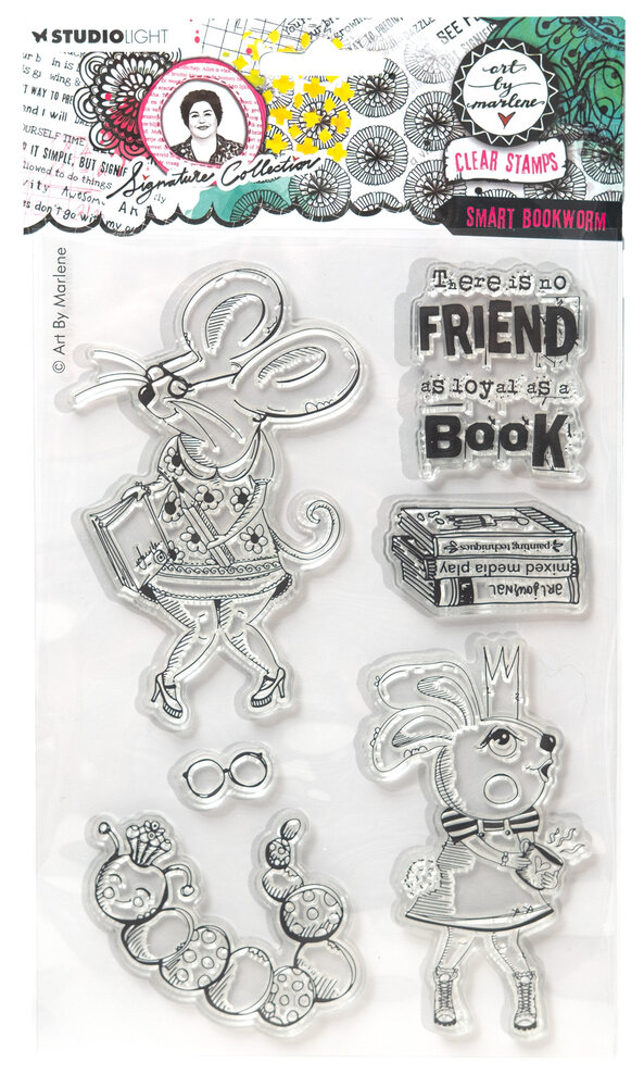 Art By Marlene Signature Collection Clear Stamp Smart Bookworm (ABM-SI-STAMP699) (DISCONTINUED)