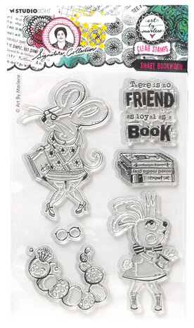 Art By Marlene Signature Collection Clear Stamp Smart Bookworm (ABM-SI-STAMP699) (DISCONTINUED)