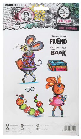 Art By Marlene Signature Collection Clear Stamp Smart Bookworm (ABM-SI-STAMP699) (DISCONTINUED)
