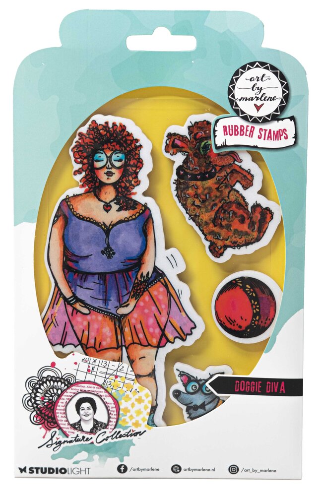 Art By Marlene Doggie Diva Cling Stamp ABM-SI-STAMP701) (DISCONTINUED)