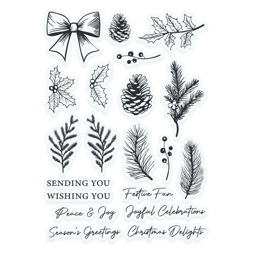 Tonic Studios Timeless Tidings 6x8 Inch Stamp Set (20pcs) (5531e) Tonic Studios Timeless Tidings 6x8 Inch Stamp Set (20pcs) (5531e)