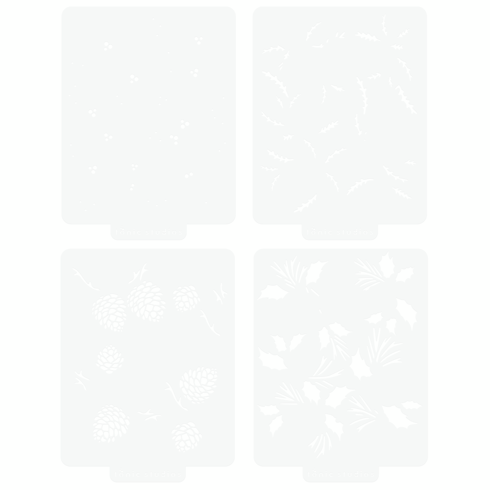 Tonic Studios Timeless Tidings Stencil Collection (4pcs) (5529e) Tonic Studios Timeless Tidings Stencil Collection (4pcs) (5529e)