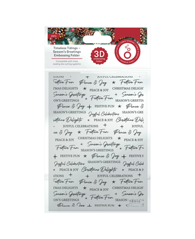Tonic Studios Timeless Tidings 3D Embossing Folder Season's Greetings (5527e) Tonic Studios Timeless Tidings 3D Embossing Folder Season's Greetings (5527e)