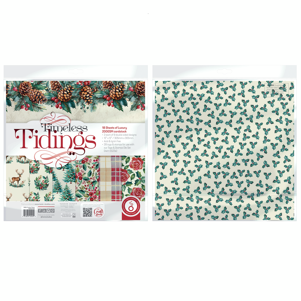 Tonic Studios Timeless Tidings 12x12 Inch Luxury Cardstock (5525e) (DISCONTINUED) Tonic Studios Timeless Tidings 12x12 Inch Luxury Cardstock (5525e) (DISCONTINUED)