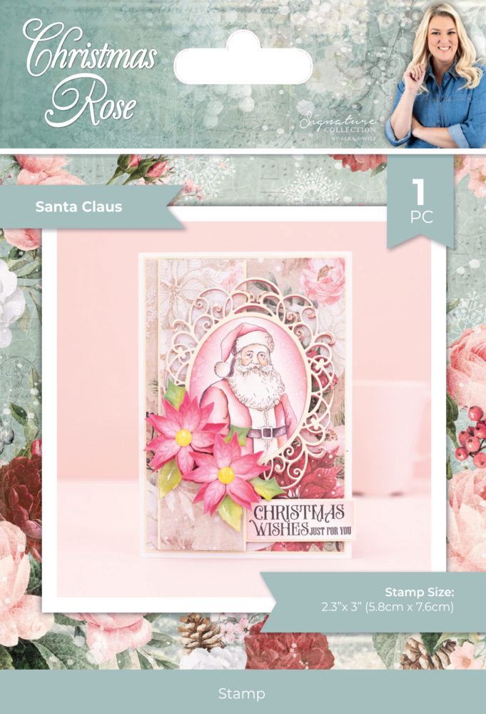 Crafter's Companion Christmas Rose Clear Stamp Santa Claus (S-CR-CA-ST-SACL) Crafter's Companion Christmas Rose Clear Stamp Santa Claus (S-CR-CA-ST-SACL)
