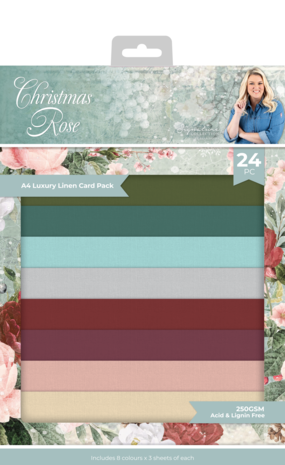 Crafter's Companion Christmas Rose A4 Luxury Linen Cardstock (S-CR-LINEN-A4) Crafter's Companion Christmas Rose A4 Luxury Linen Cardstock (S-CR-LINEN-A4)