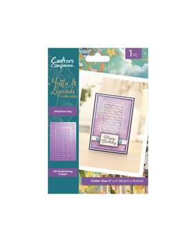 Crafter's Companion Myths & Legends 3D Embossing Folder Athenian Key (ML-3D-EF4-ATKE)