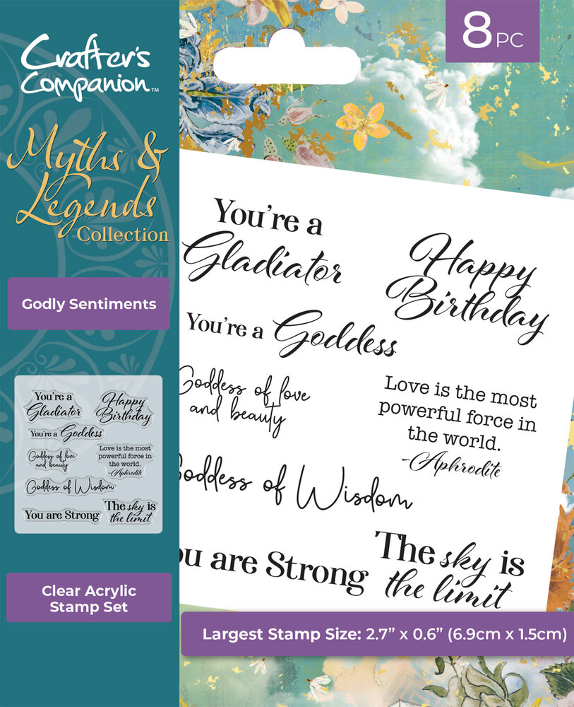 Crafter's Companion Myths & Legends Clear Stamp Godly Sentiments (ML-CA-ST-GOS) Crafter's Companion Myths & Legends Clear Stamp Godly Sentiments (ML-CA-ST-GOS)