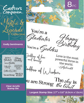 Crafter's Companion Myths & Legends Clear Stamp Godly Sentiments (ML-CA-ST-GOS)