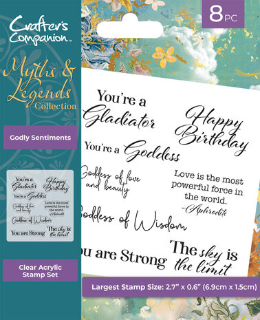 Crafter's Companion Myths & Legends Clear Stamp Godly Sentiments (ML-CA-ST-GOS) Crafter's Companion Myths & Legends Clear Stamp Godly Sentiments (ML-CA-ST-GOS)