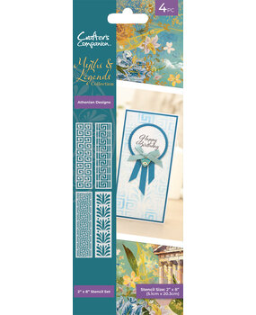 Crafter's Companion Myths & Legends Stencil Set Athenian Designs (4pcs) (ML-STEN-ATH)