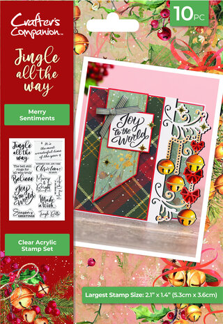 Crafter's Companion Jingle All The Way Clear Stamp Merry Sentiments (JATW-CA-ST-MSEN)