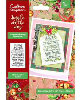 Crafter's Companion Jingle All The Way Clear Stamp Sleigh Bells Ring Sentiment (JATW-CA-ST-SLEI)