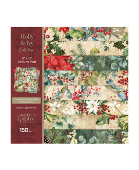 Crafter's Companion Holly & Ivy 8x8 Inch Vellum Pad (NG-HAI-VEL8)