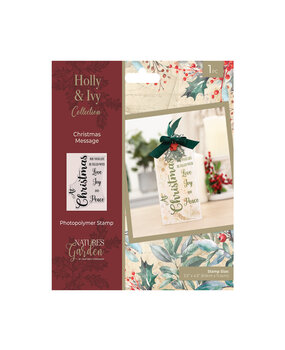 Crafter's Companion Holly & Ivy Clear Stamp Christmas Message (NG-HAI-STP-CHME)