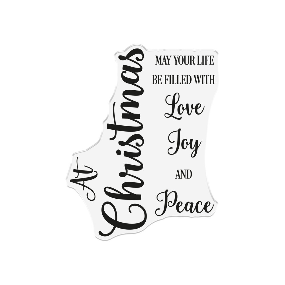 Crafter's Companion Holly & Ivy Clear Stamp Christmas Message (NG-HAI-STP-CHME)