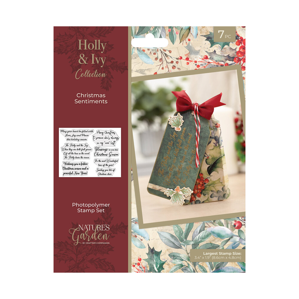 Crafter's Companion Holly & Ivy Clear Stamp Christmas Sentiments (NG-HAI-STP-CHSE) Crafter's Companion Holly & Ivy Clear Stamp Christmas Sentiments (NG-HAI-STP-CHSE)