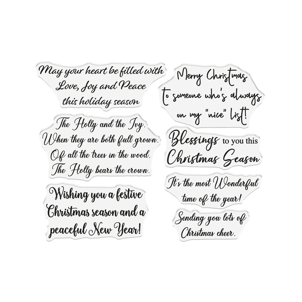 Crafter's Companion Holly & Ivy Clear Stamp Christmas Sentiments (NG-HAI-STP-CHSE) Crafter's Companion Holly & Ivy Clear Stamp Christmas Sentiments (NG-HAI-STP-CHSE)